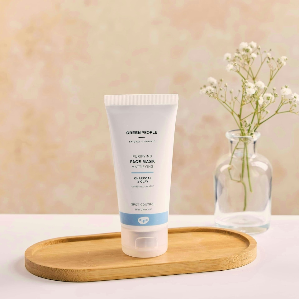 image 1 of Green People Purifying Face Mask - Clay & Charcoal Mask for Spot Prone Skin - SLS & Alcohol Free - Cruelty Free & Vegan, 50ml