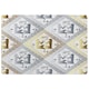 image 1 of Egyptian Hieroglyphs In Gold & Silver Rug | Multi