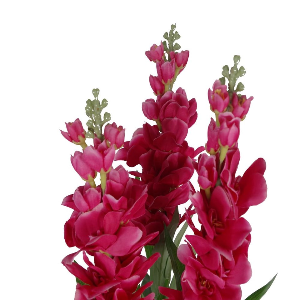 image 1 of Artificial 100cm Cymbidium Orchid Plant - Extra Large - Purple Flowers