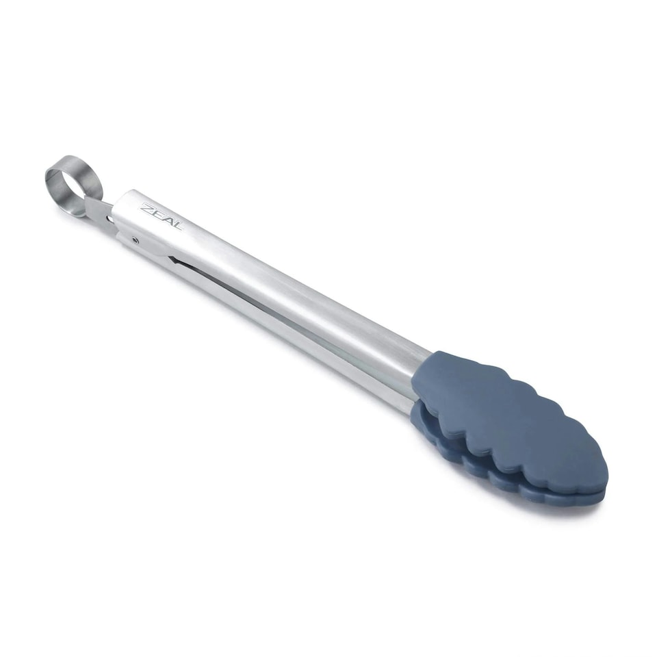 image 1 of Zeal Silicone Cooking Tongs, 25cm, Provence Blue