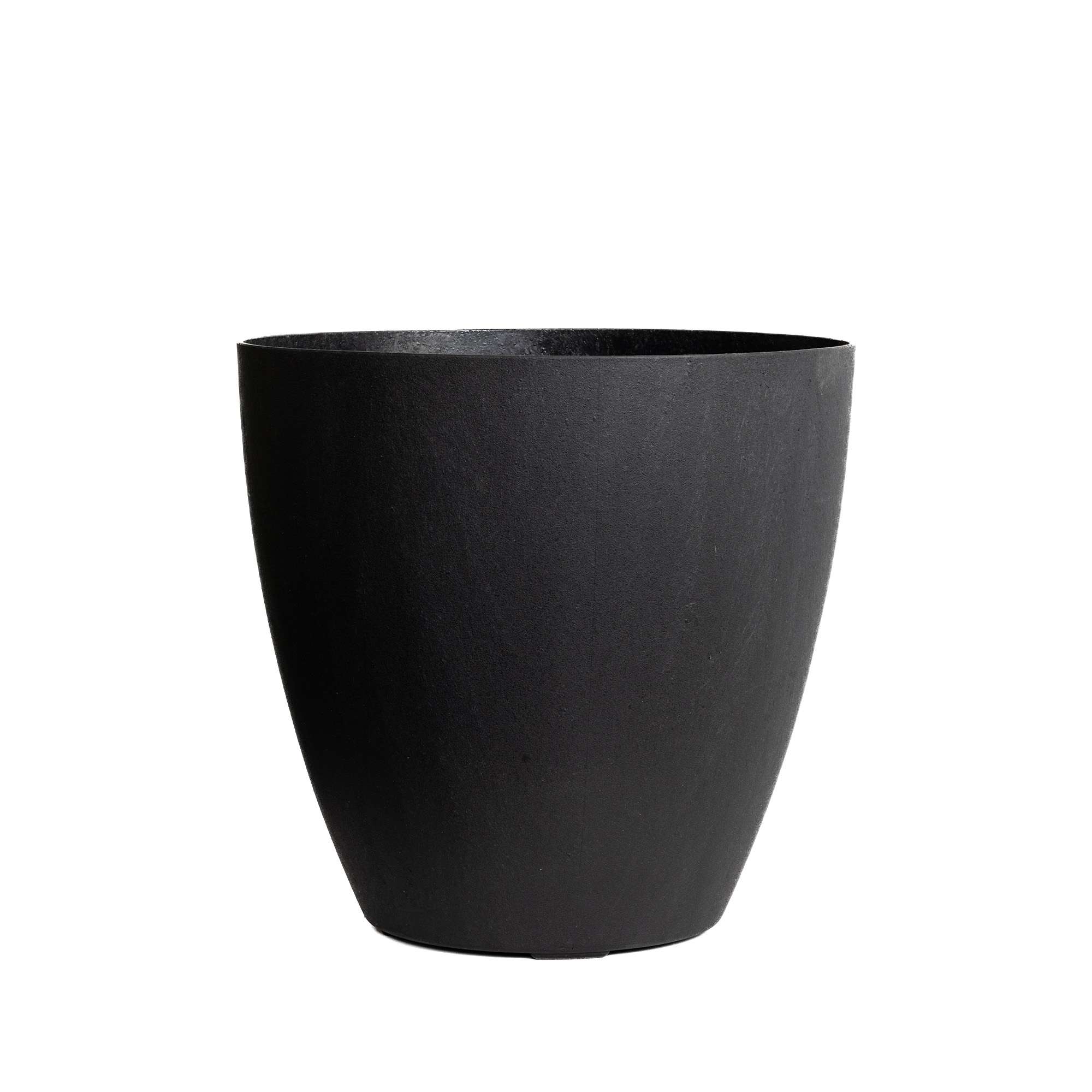 Nicoman Madison Smooth Black Tall Planter Non-Shed Non-Crack Rubber Tall Planter | Size: 1 Pack