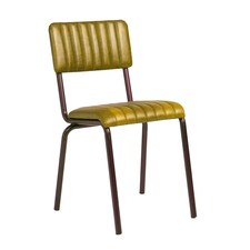 Creme Side Chair - Ribbed - Lascari - Gold Gold