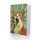 image 2 of Pop Scream Fun Green Stripes Bold Arty Birthday Card
