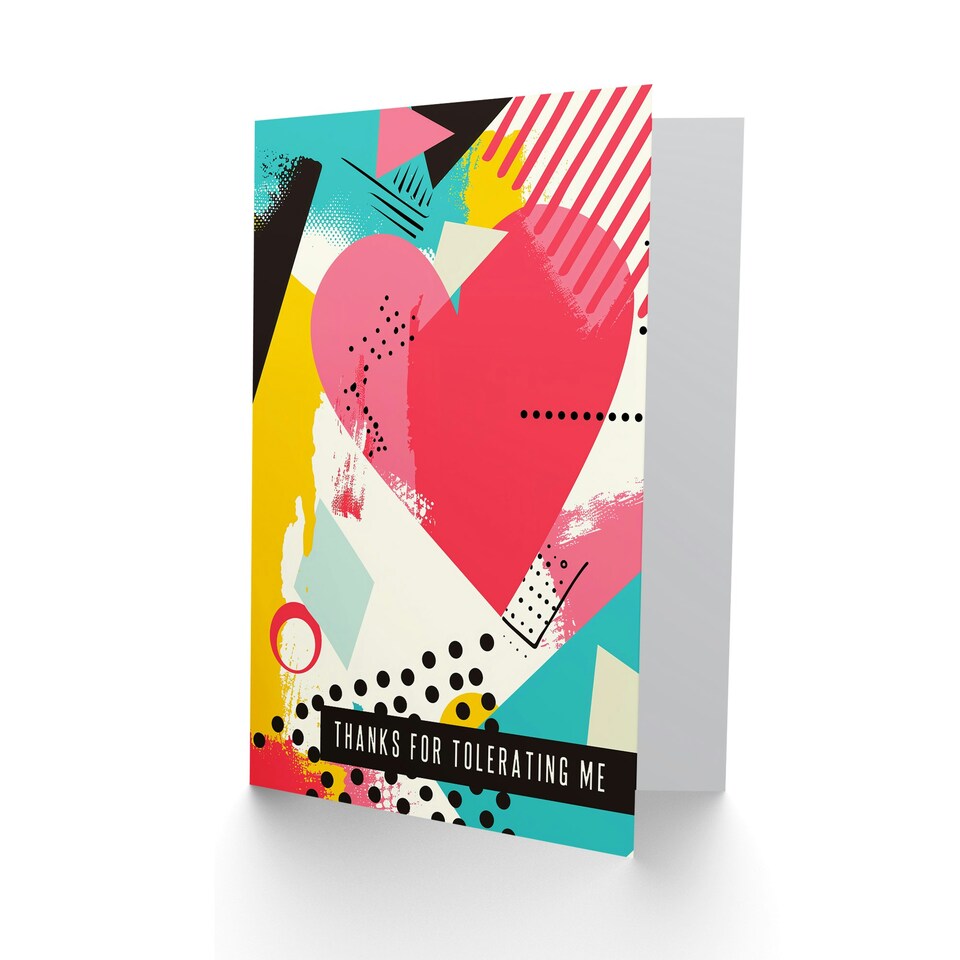 image 1 of Tolerating Me Heart Love Anniversary Valentines Her Wife Card