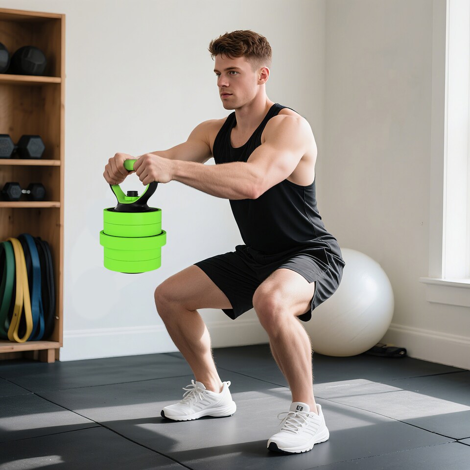 image 1 of SPORTNOW Weight Dumbbells Set, Barbell, Kettlebell, Push Up Stand, 20kg