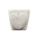 image 3 of White Wash Heart Plant Pot Set of 3 Assorted Sizes White