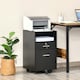 image 2 of Vinsetto Mobile File Cabinet Lockable Documents Storage w/ 5 Wheels Black