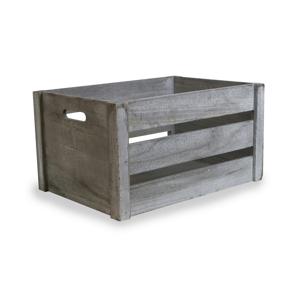 image 1 of Deep Vintage Wooden Crate Set of 3 Brown | Brown
