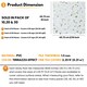 image 6 of NOVECRAFTO Vinyl Floor Tiles Self Adhesive – 18x18in Peel and Stick Large Square Flooring for Kitchen, Bathroom & Living Room – White Grey Terrazzo Effect White | 6.27 sqm