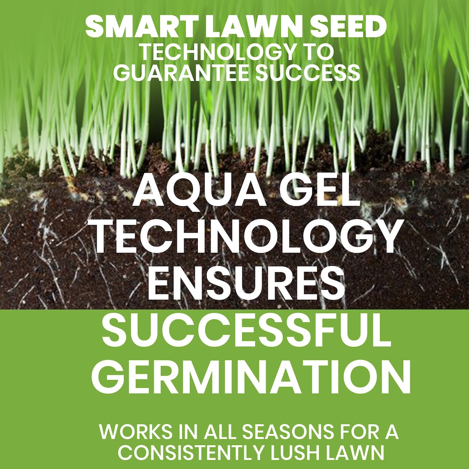 image 1 of Westland Gro-Sure Smart Lawn Seed 40 Meter Square Aqua Gel Coated Grass Seed for Fast Growth Shade Sun Patch Repair