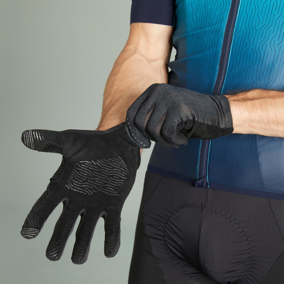 image 1 of Decathlon Mountain Bike Gloves Race Grip