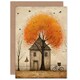 image 1 of Country House Autumn Trees Rural Thinking You Birthday Card