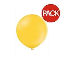 Belbal Latex Pastel Balloons (Pack of 100) - Bright Yellow - One Size