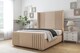 image 2 of Sloomy Camden Pebble Plush Bed Frame With Mattress With 50"  Upholstered Wingback Headboard 4' Small Double