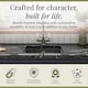 image 2 of Balterley Fireclay Single Bowl Square Undermount Kitchen Sink, Central Waste & Overflow | Grey | Soft Black | 1