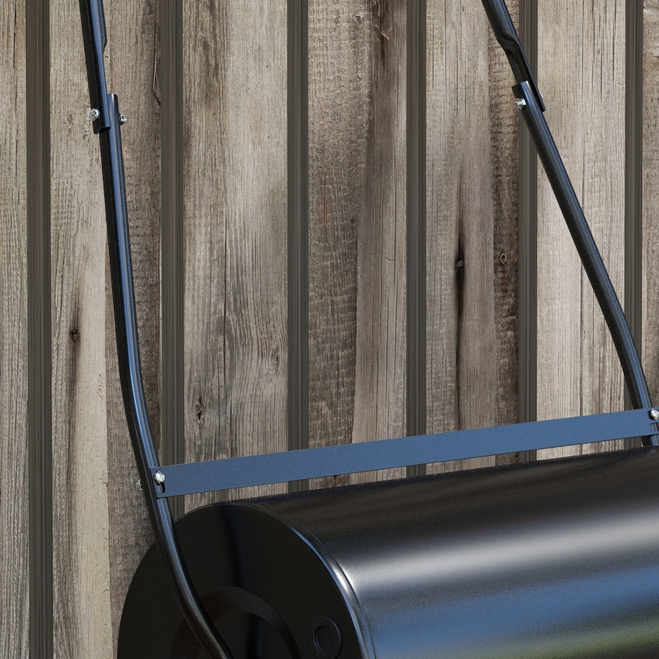 image 1 of DURHAND Heavy Duty Garden Lawn Roller Push Tow Water Sand Filled 46L Equipment