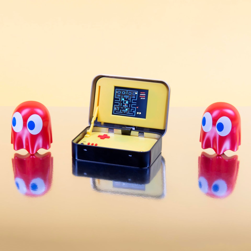 image 1 of PAC-MAN Arcade in a Tin Colour Handheld Game with 4" Screen