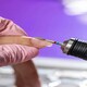 image 2 of IQ Nails DuoFrez Diamond Nail Drill Bit Long Flame Shape Fine Standard 2.1mm ZRN Coating 243R.FM.021_ZRN