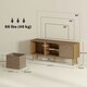 image 7 of HOMCOM Modern TV Cabinet Stand w/ Shelves & Drawers, Bedroom Brown
