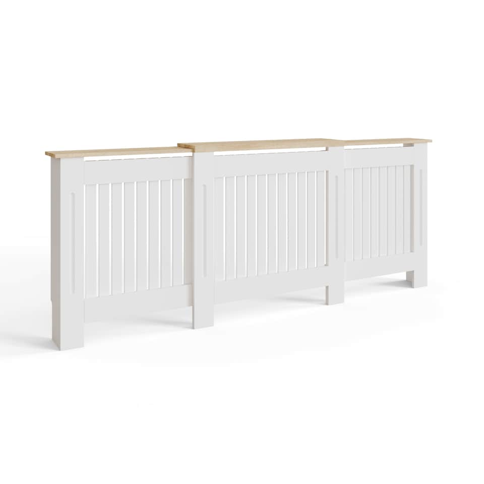 image 1 of Longslow Adjustable Radiator Cover | White | White