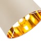 image 3 of Contemporary Cream Cotton 10 Table/Pendant Lamp Shade with Shiny Copper Inner | Cream