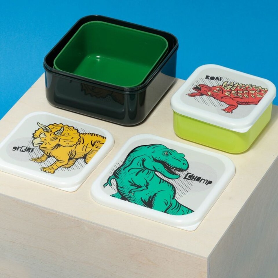 image 1 of Dinosauria Set of 3 Lunch Boxes