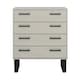 image 4 of Texas 4 Drawer Chest of Drawers - Industrial Style Pine Bedroom Storage Cabinet with Metal Legs | Grey | Grey | 1