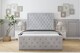 image 1 of Sloomy Vienna Silver Naples Bed Frame With Mattress With 50" Upholstered Headboard 3' Single