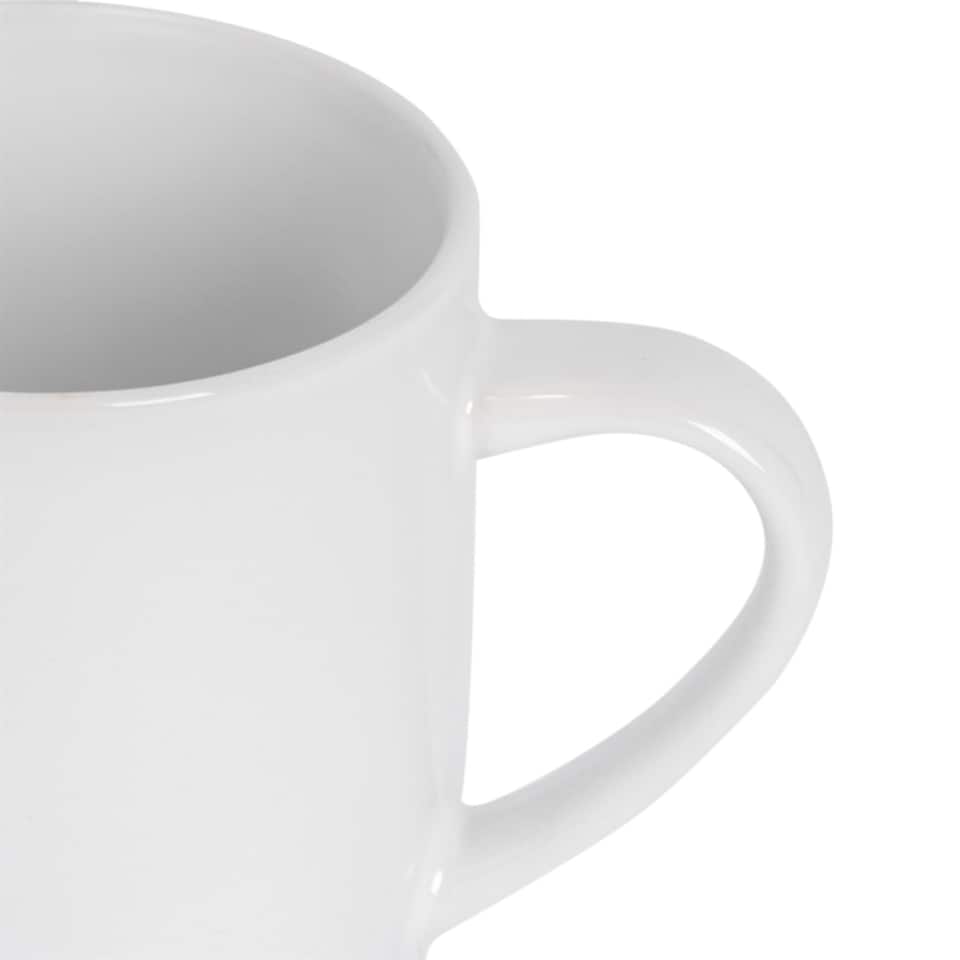 image 1 of Argon Tableware Coloured Coffee Mugs - 350ml - White - Pack of 6 | White | White | 6