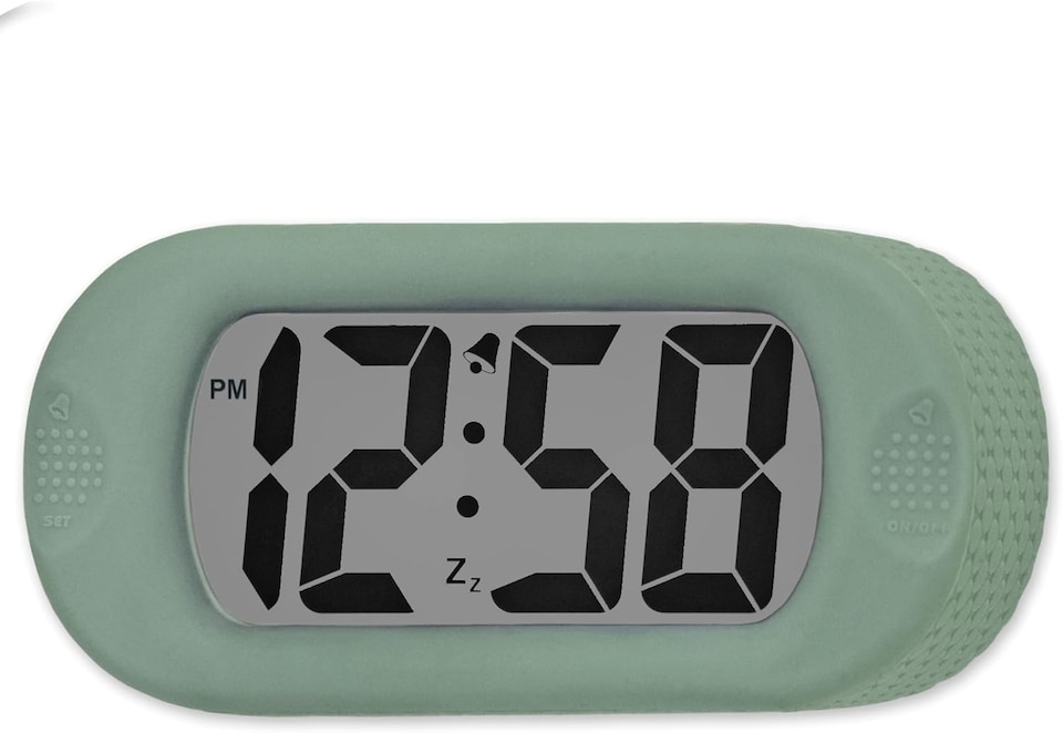 image 1 of Acctim Silicone Digital Alarm Clock Smartlite Crescendo Alarm Easy Read Jumbo Display Silicone Case | Green | Pale Green