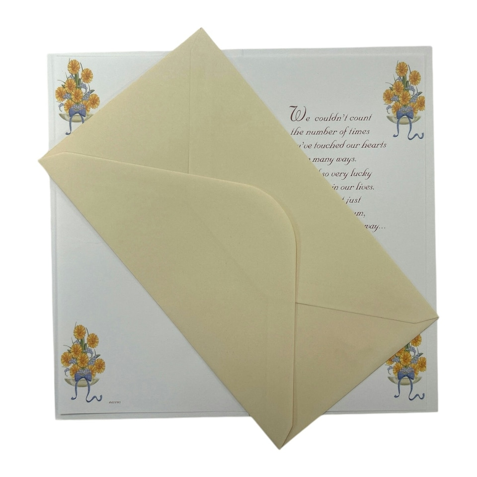 image 1 of From Both Of Us Bouquet of Yellow Flowers And Gifts Design Mother's Day Card