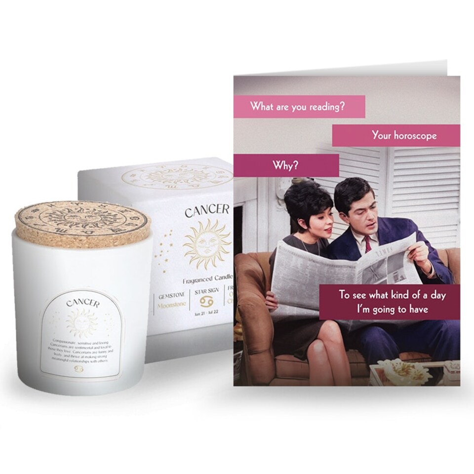 Cancer Horoscope Card And Cancer Candle - Card And Gift Bundle Multi | Multi | One Size