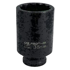 38mm Metric 1/2" Drive Deep Rear Hub Axle Nut Socket 12 Sided Bi-Hex