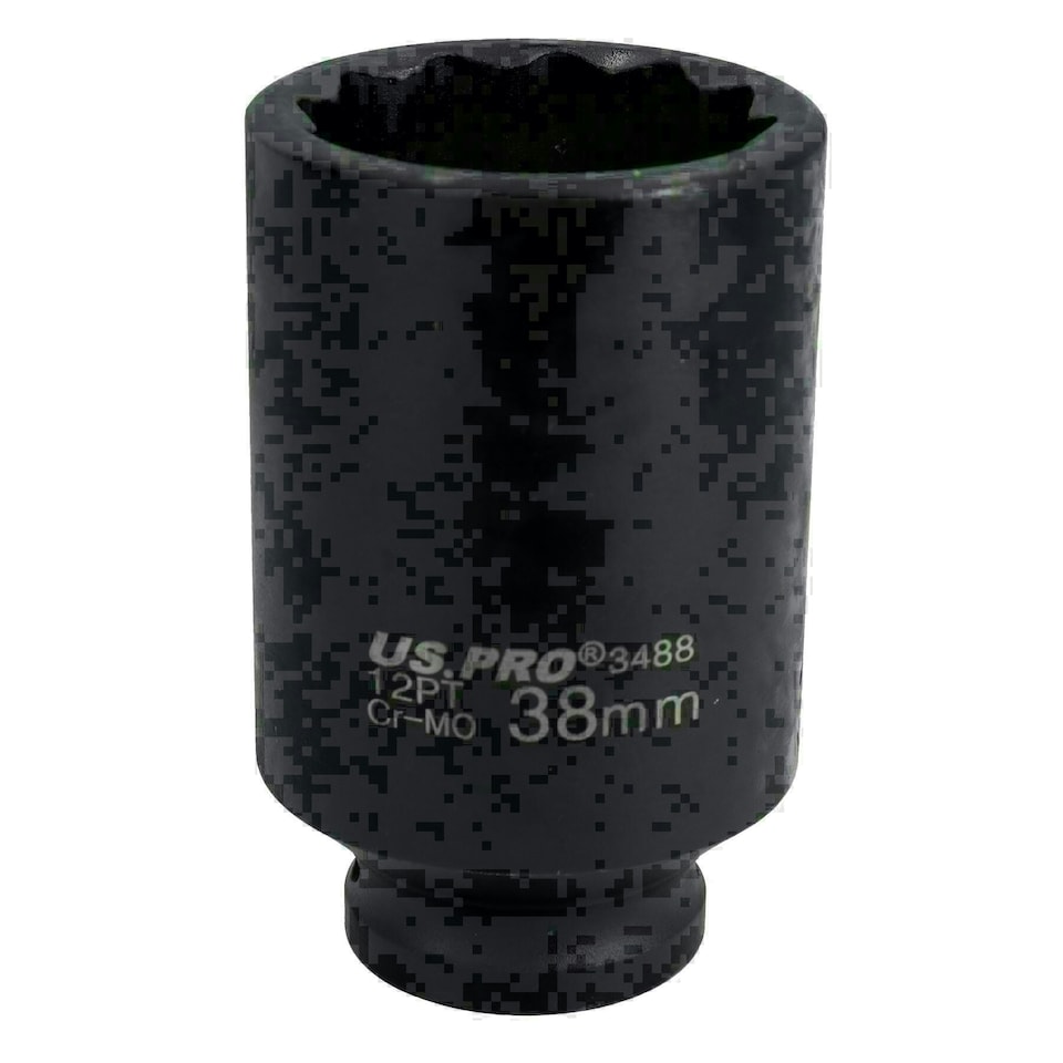 image 1 of 38mm Metric 1/2" Drive Deep Rear Hub Axle Nut Socket 12 Sided Bi-Hex