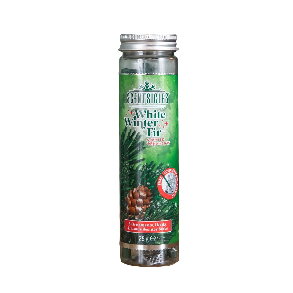 image 1 of 6 Scentsicles Scented Hanging Ornaments Sticks - White Winter Fir