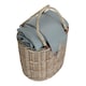 image 2 of Wicker Oval Grey Fitted Cool Bag Drinks Picnic Basket