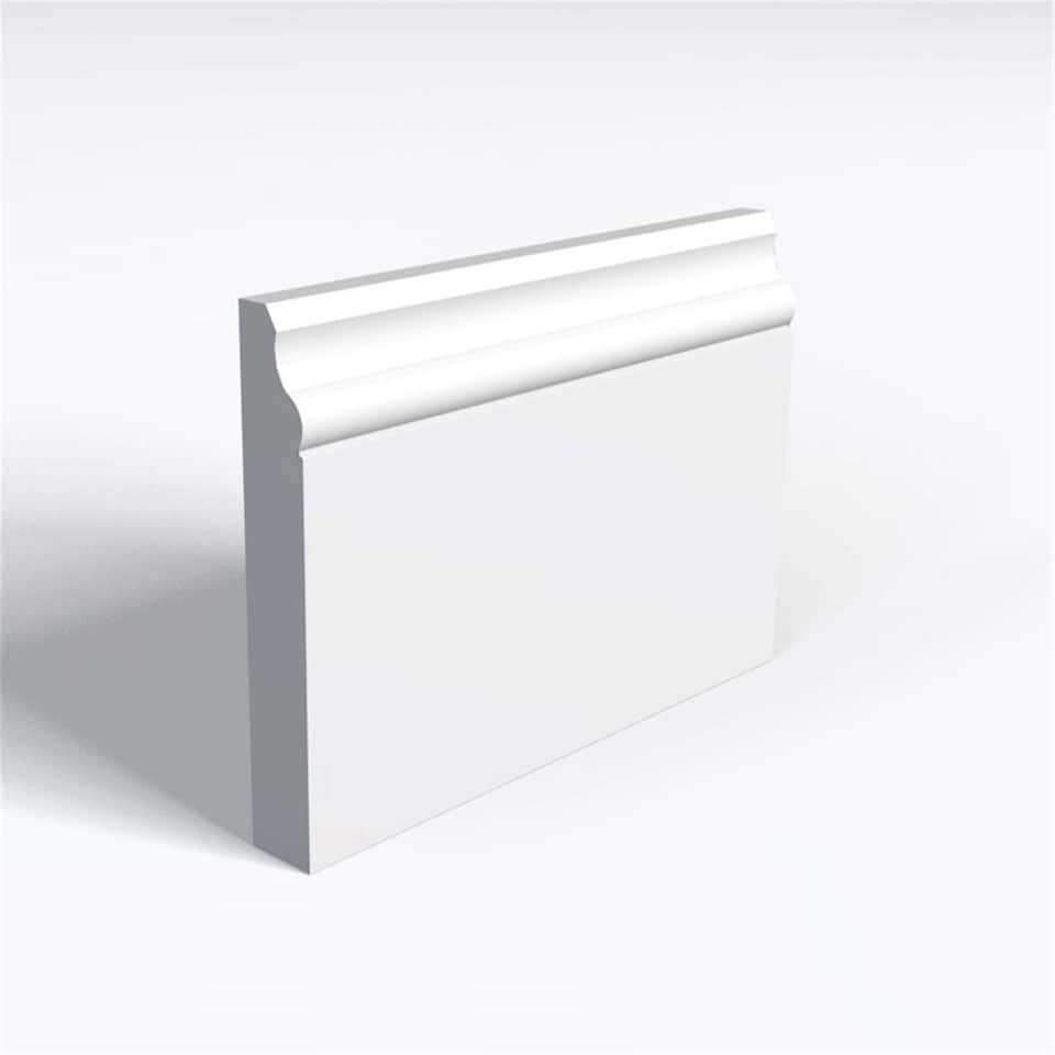Pack of 15 (Total 15 Units) - Moisture Resistant MDF Primed Ogee 29 Skirting Board - 25mm (T) x 94mm (H) x 3050mm (L)
