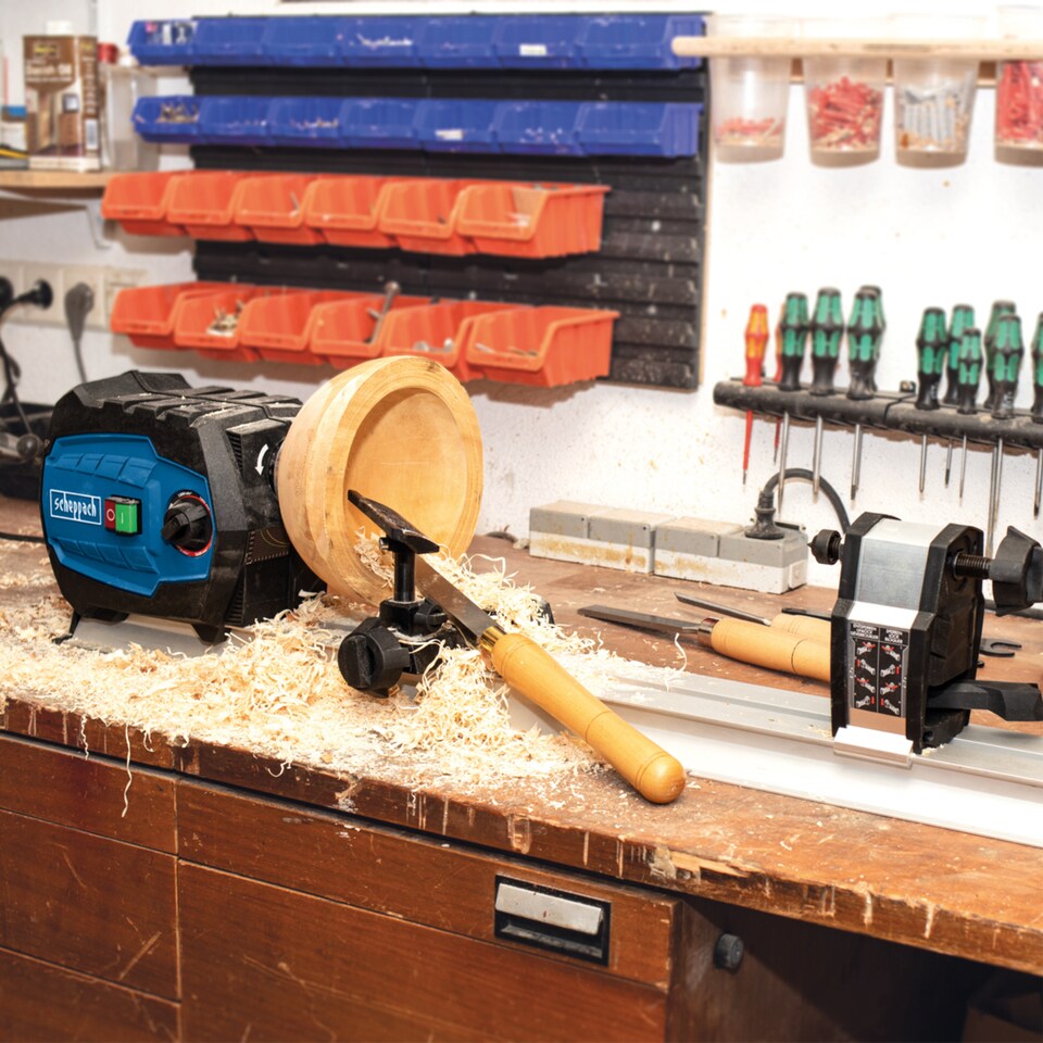image 1 of Scheppach DM600VARIO Wood Lathe, 550W Variable Speed, 60cm Capacity