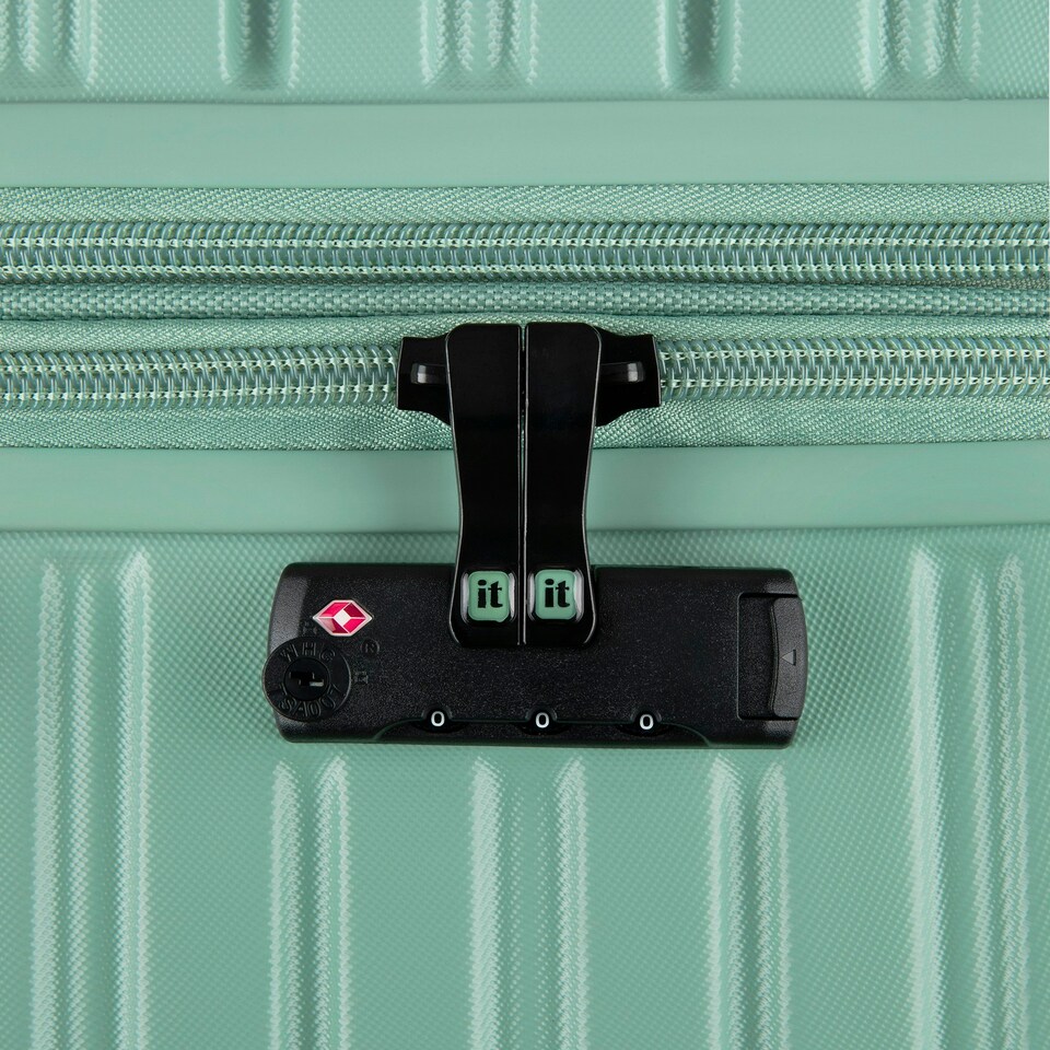 image 1 of IT Luggage Jumbo Granite Green 3pc Suitcase Set with TSA Lock Green