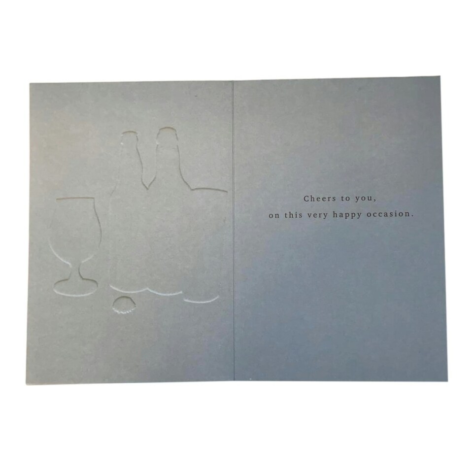 image 1 of Beer And Apple Juice Bottles With Glasses Design Open Birthday Card