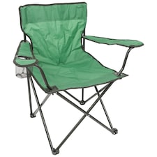 Harbour Housewares Folding Canvas Camping Chair - Matt Black/Green