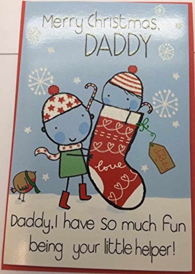 image 1 of Merry Christmas Daddy at Christmas Benny Christmas Greetings Card