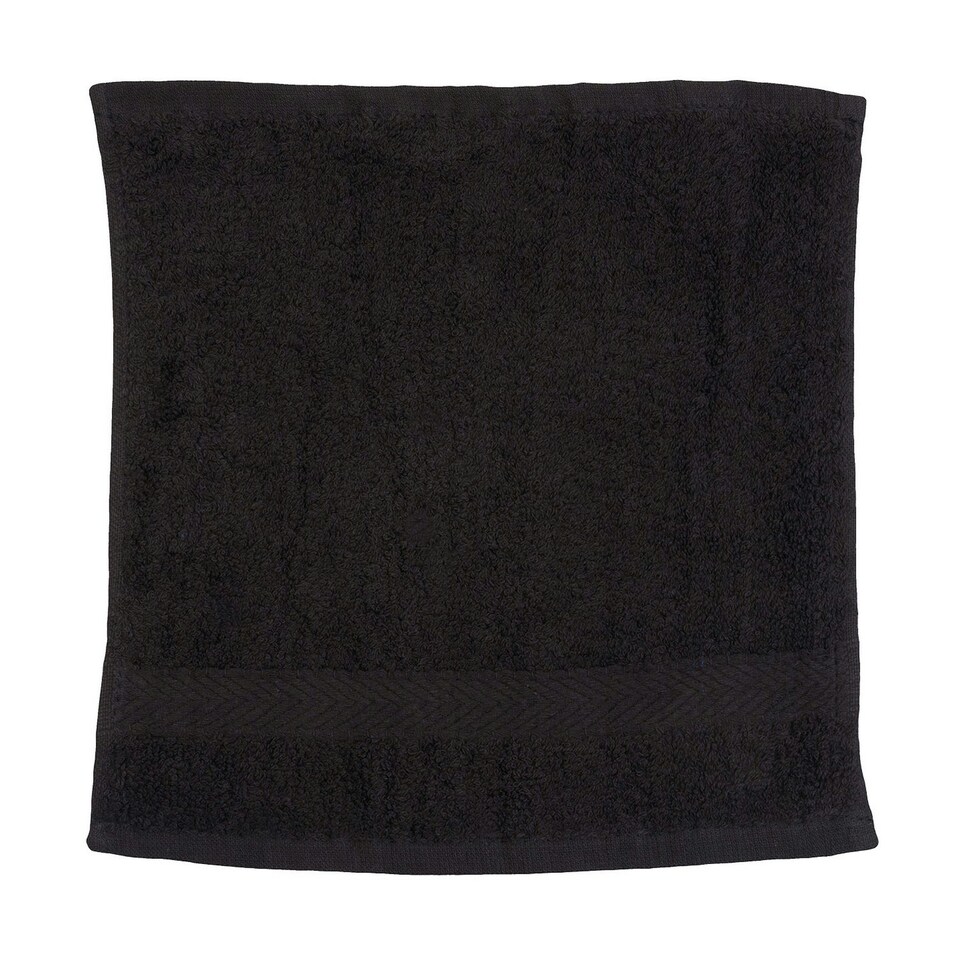 Towel City Luxury Face Towel - Black - One Size
