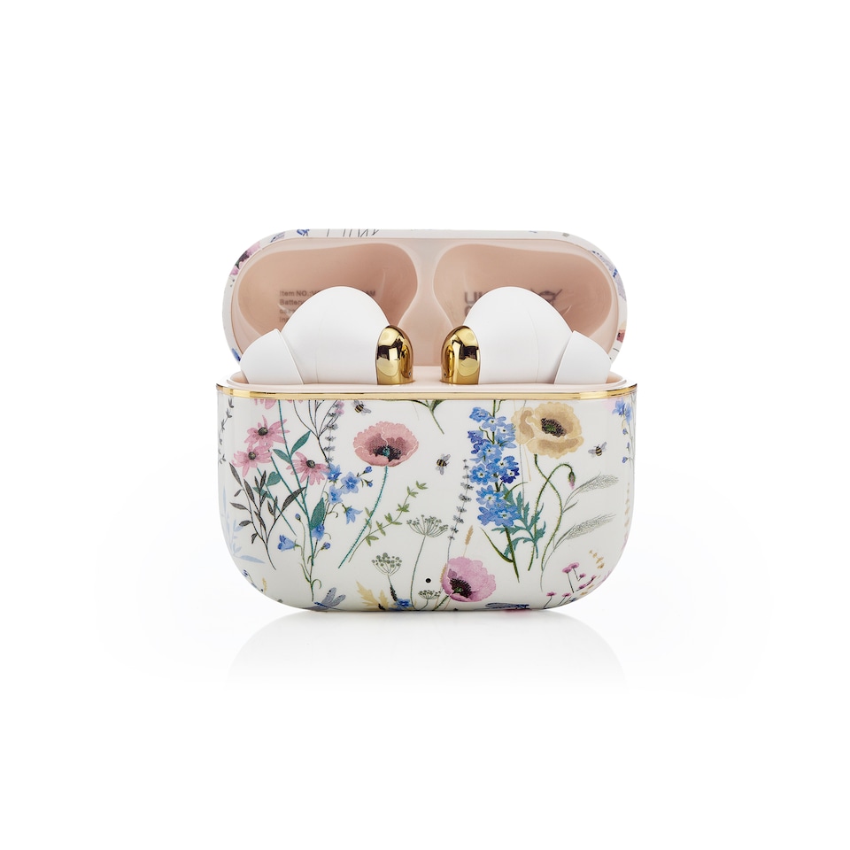 image 1 of Laura Ashley Alford Meadow 'Skylark' True Wireless Earbuds with HD Microphone and Charging Case