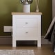 image 3 of Vida Designs Arlington 2 Drawer Bedside Chest Shaker Style Cabinet Table Nightstand, White & Oak