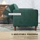 image 4 of HOMCOM Convertible Sofa Futon Velvet-Touch Tufted Couch Sofa Bed Green