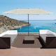 image 10 of Outsunny 4.6M Garden Patio Umbrella Canopy Parasol Sun Shade w/ Base Off White