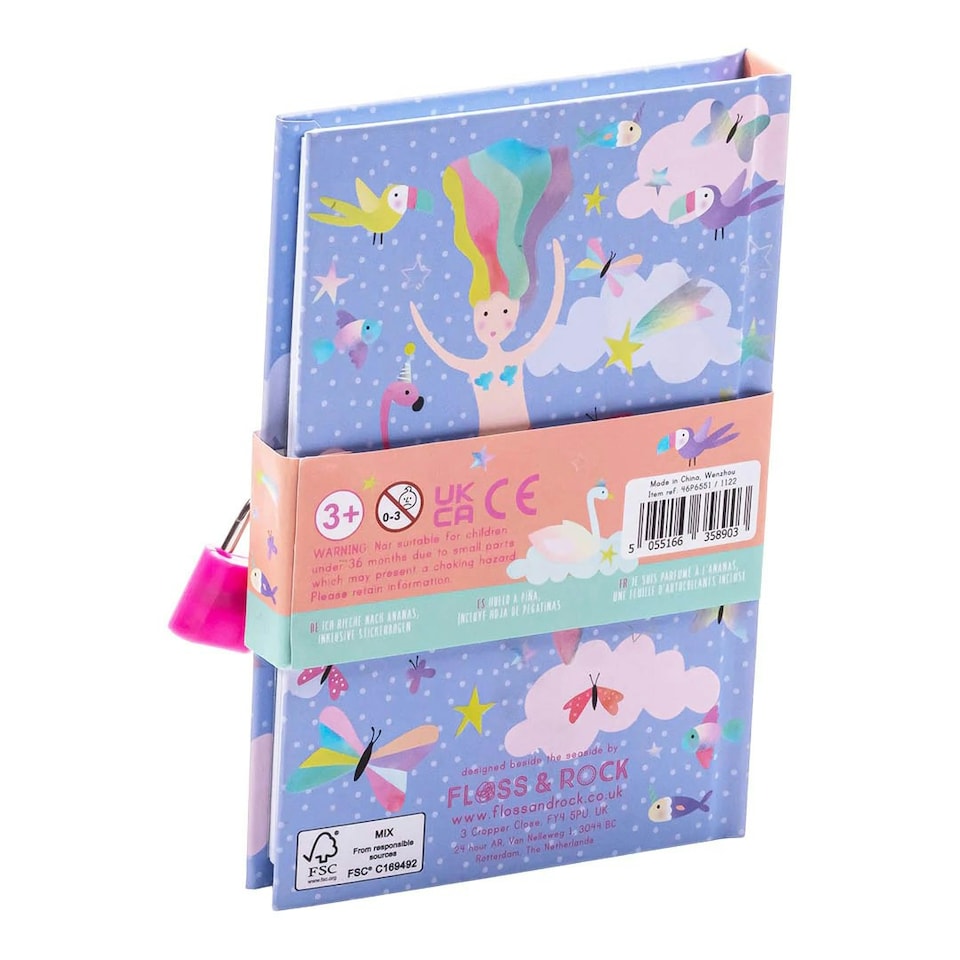 image 1 of Floss & Rock Children's Lockable Secret Diary Notebook - Fantasy