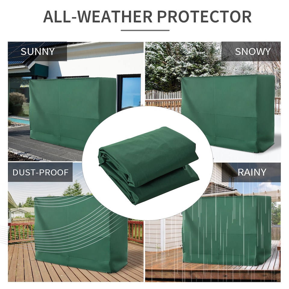 image 1 of Outsunny Large Outdoor Swing Chair Cover Garden Furniture Protector | Green | Green | 240cm x 133cm x 185cm