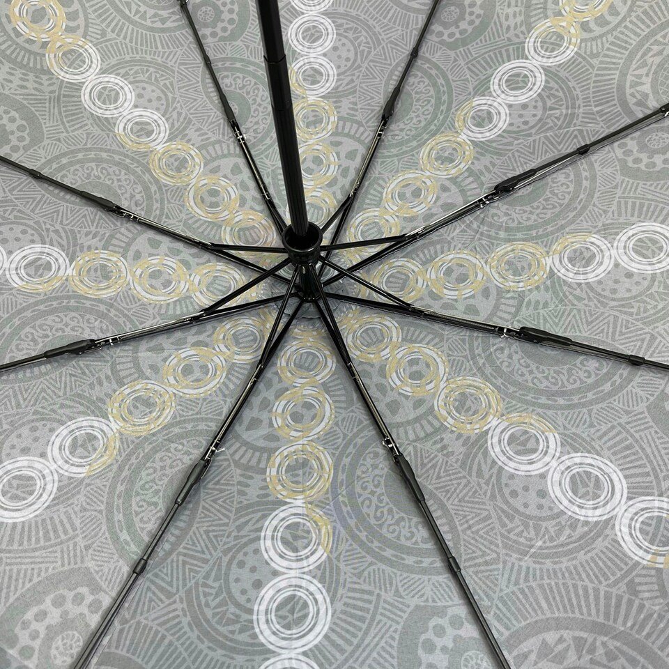 image 1 of Annie Phillips Folding Umbrella Automatic Open Close Circles Blue